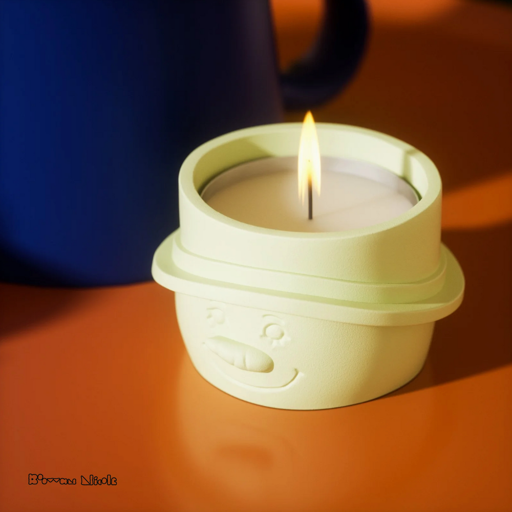 Boowan Nicole: Christmas Snowman Tealight Candle Holder Silicone Mold (SH0960)