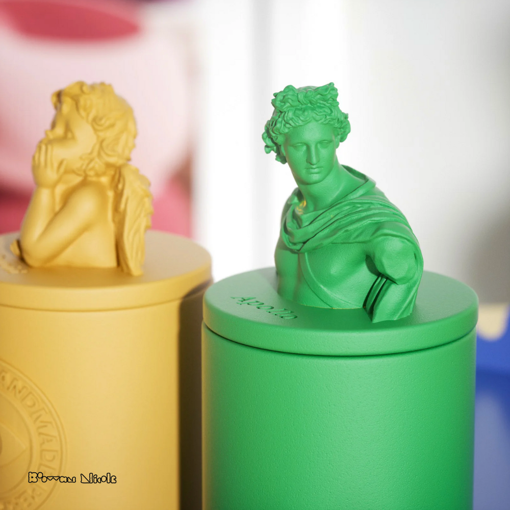 Boowan Nicole: Mythology Sculptures APOLLO Concrete Candle Jar Silicone Mould