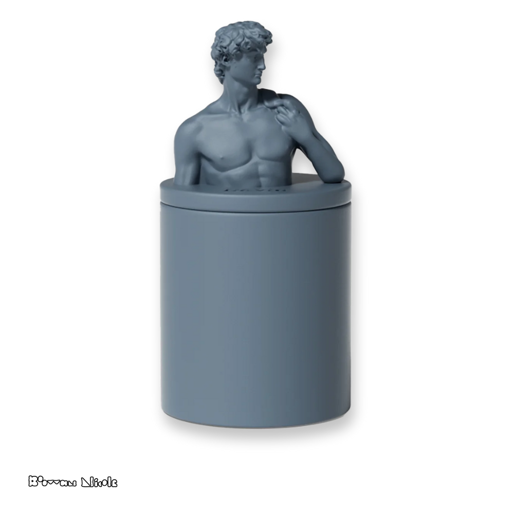 Boowan Nicole: Mythology Sculptures DAVID Concrete Candle Jar Silicone Mould