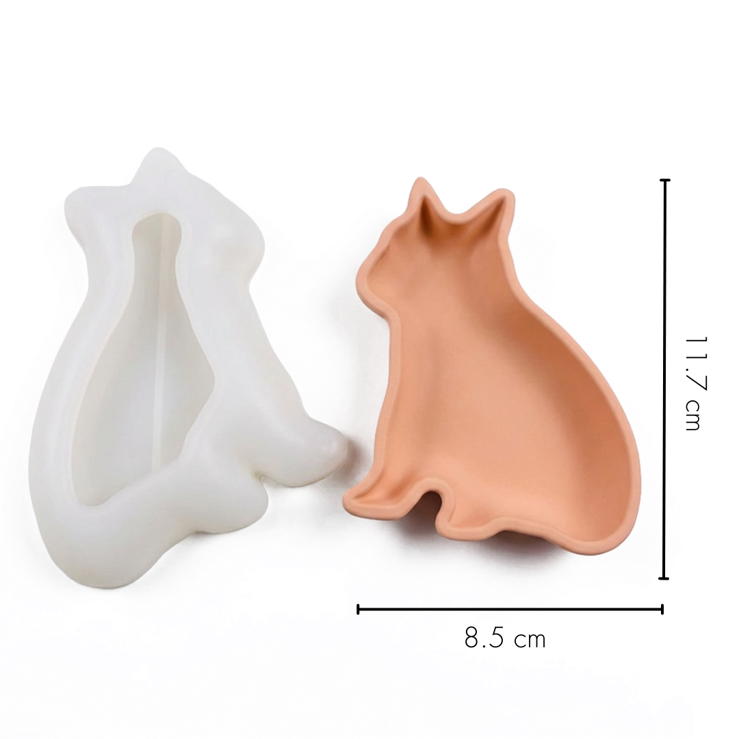 Cat Trinket Dish Silicone Mould | For Concrete | Jesmonite®️| Resin