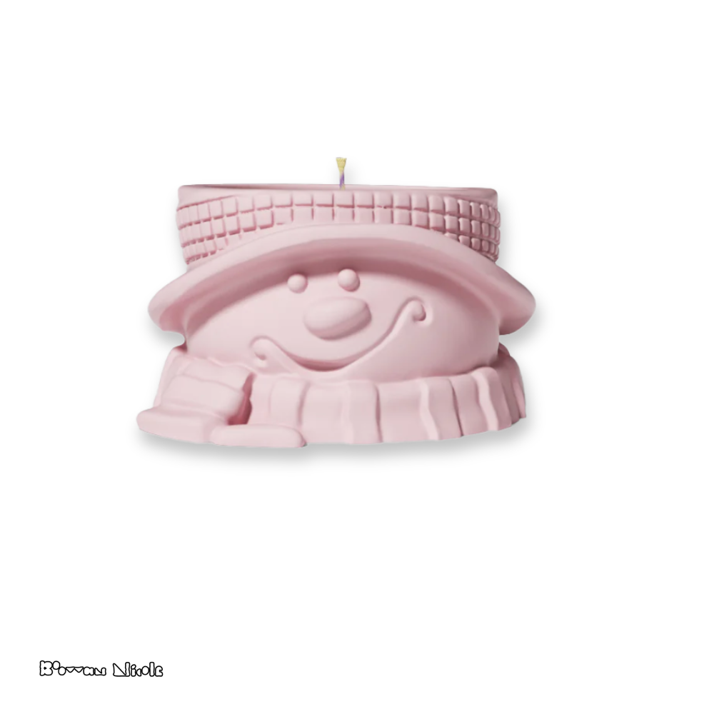 Boowan Nicole: Christmas Snowman Tealight Candle Holder Silicone Mold (SH0958)
