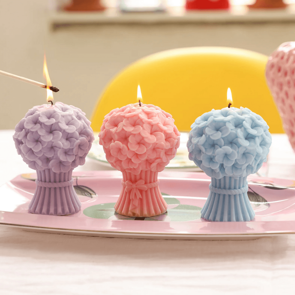 Boowan Nicole: Bouquet Flourishing Candle Silicone Mould Collection - BohriAli.com