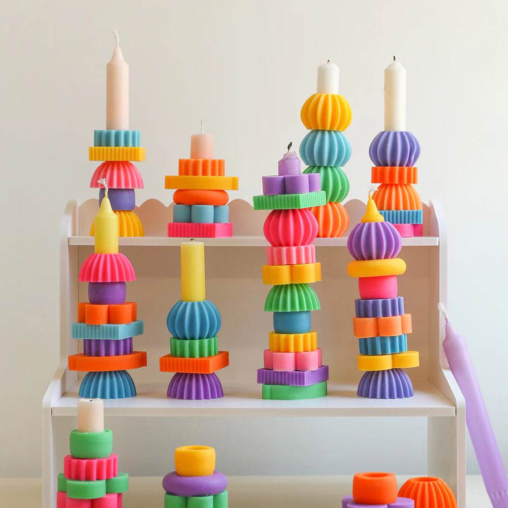 Boowan Nicole: 2.2 cm Building Blocks Stackable Candle Silicone Mold - BohriAli.com