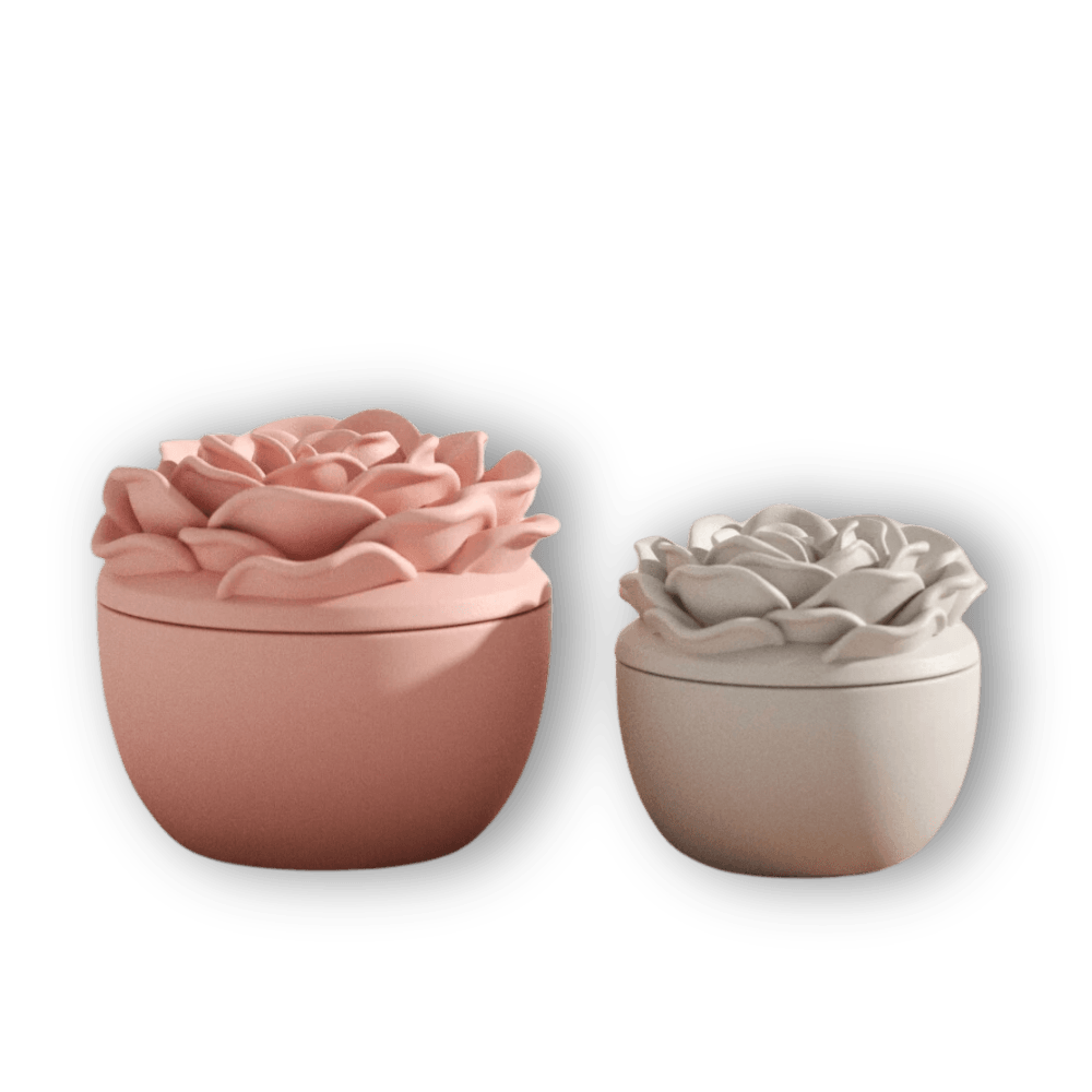 Boowan Nicole: Crowning Rose Candle Jar Silicone Mold - 3.5 Oz / 7 Oz - BohriAli.com