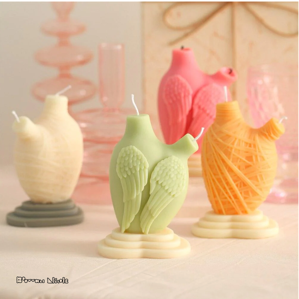 Boowan Nicole: Burning Heart Candle Silicone Mould