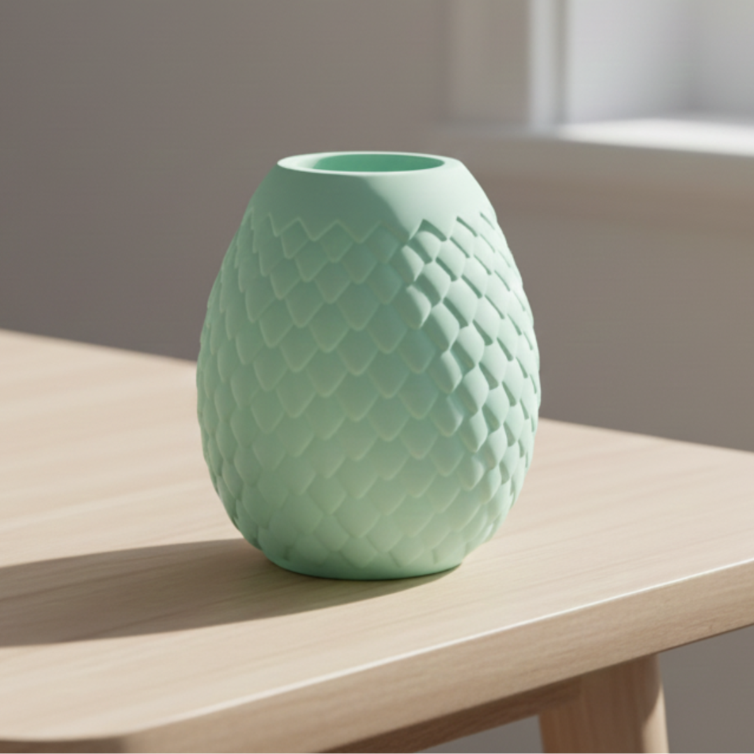 Fish Scale Vase Silicone Mould | For Concrete | Jesmonite®️