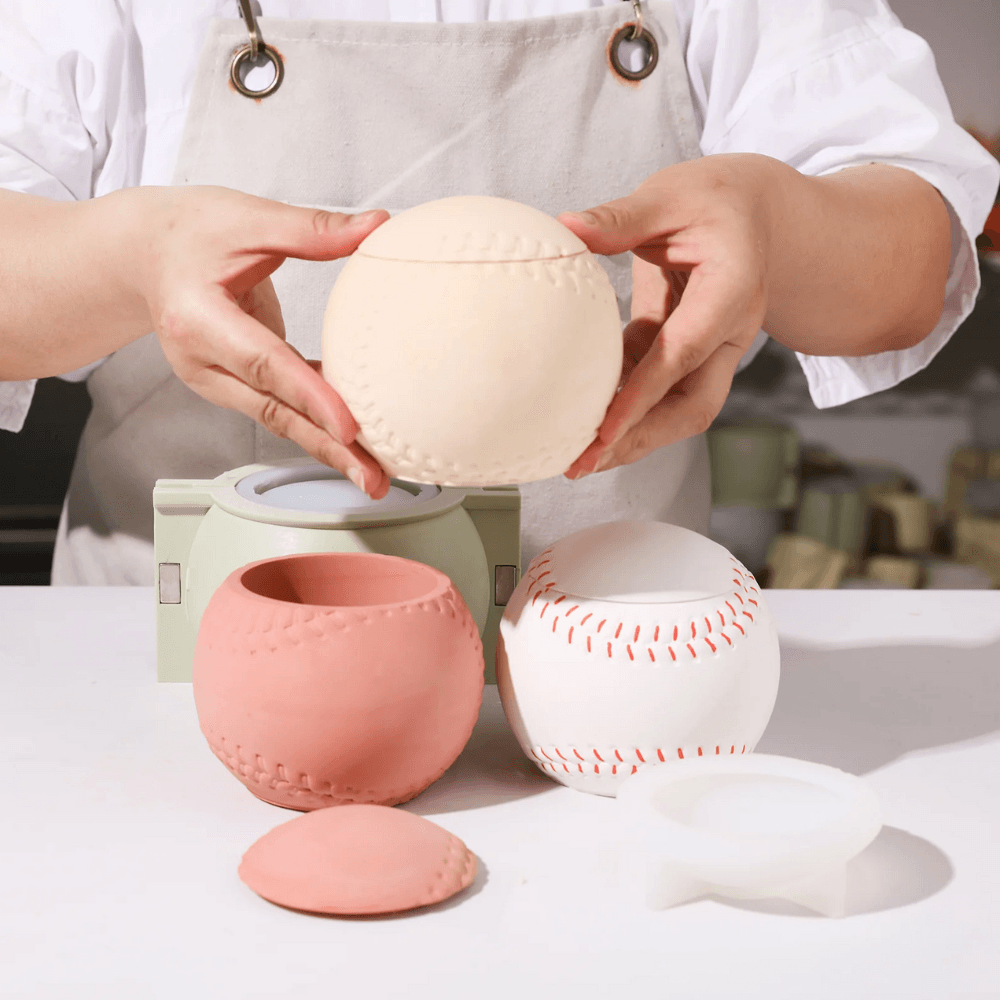 Boowan Nicole: UP Vibe X Boowan Nicole | Sports Series: Baseball Candle Jar Silicone Mold - BohriAli.com