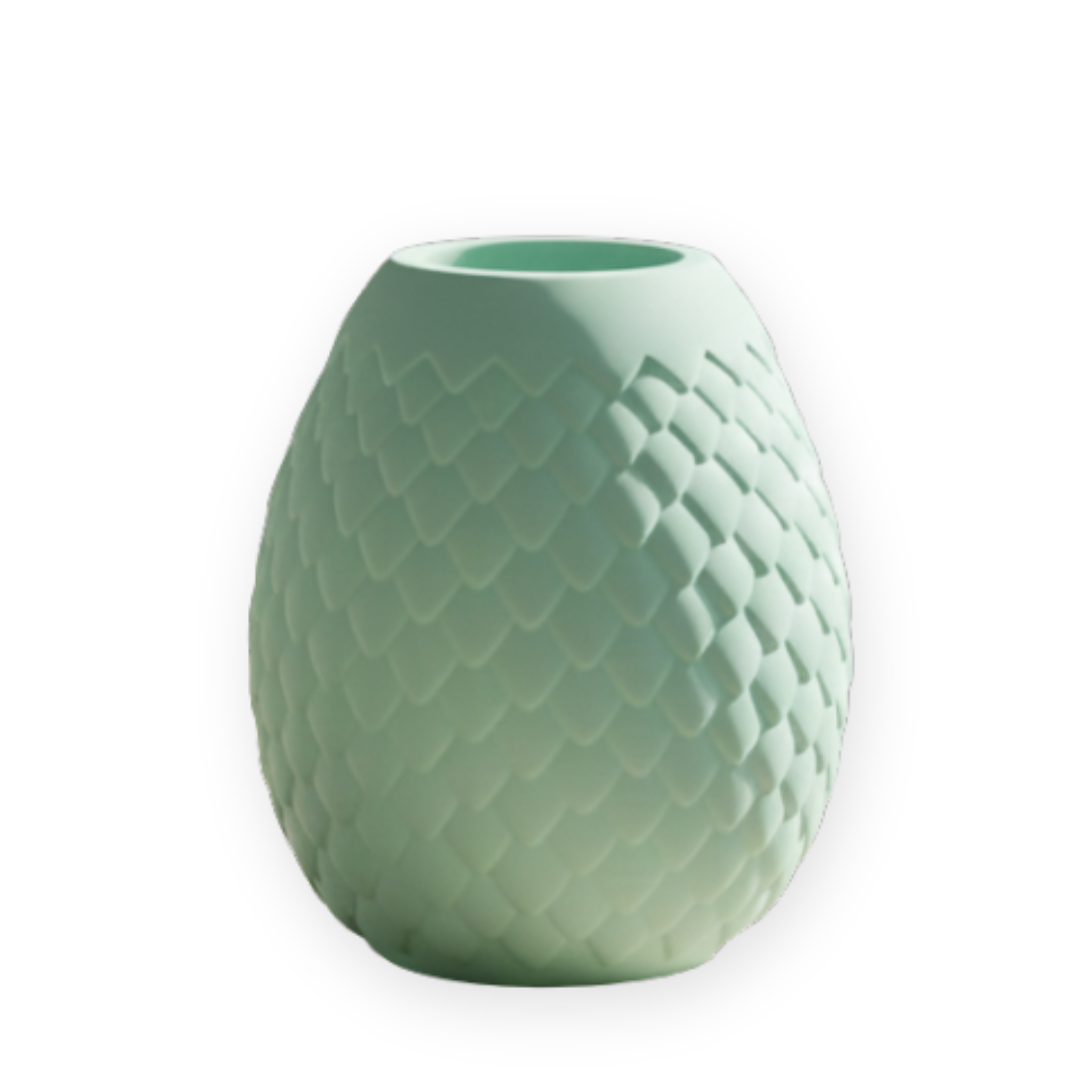 Fish Scale Vase Silicone Mould | For Concrete | Jesmonite®️