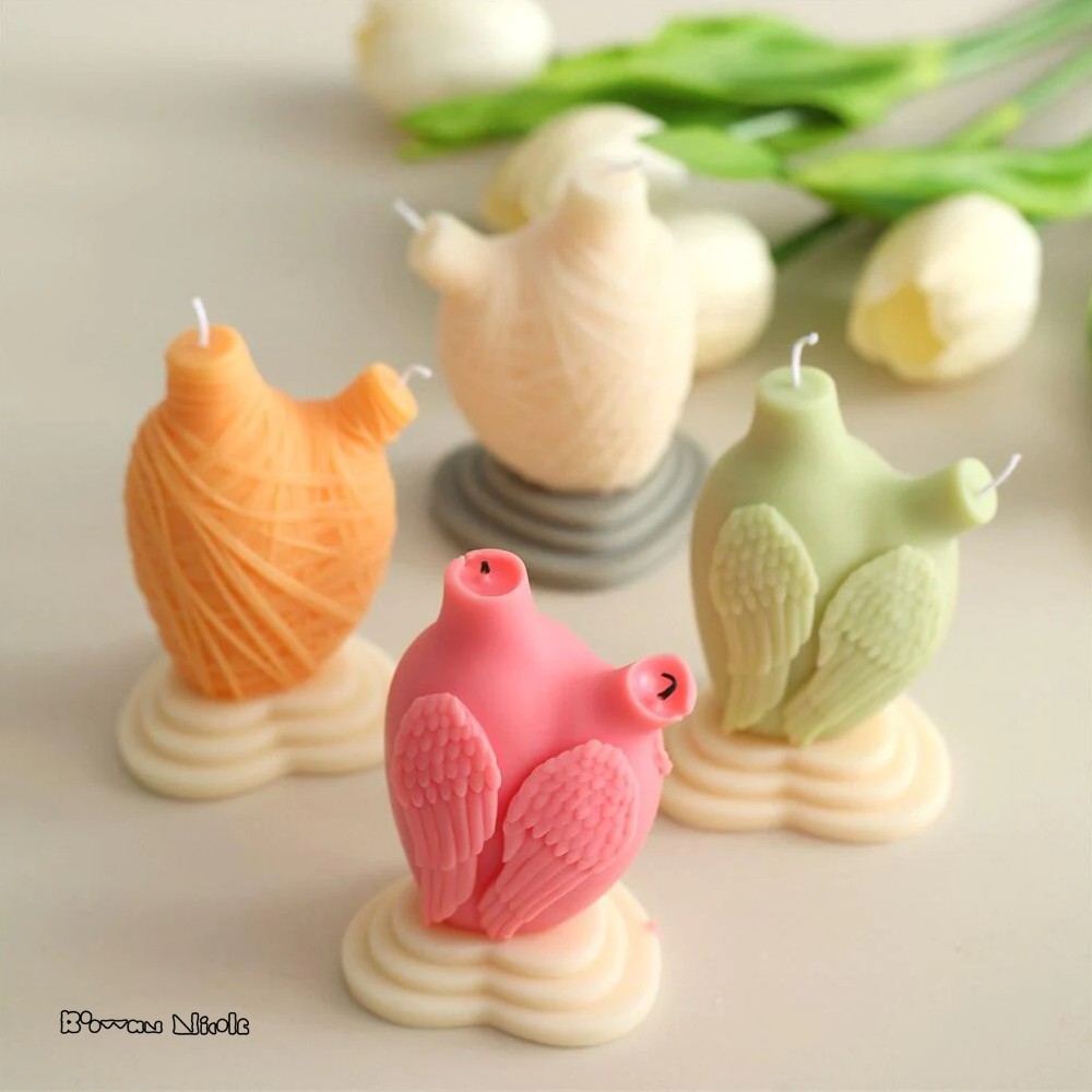 Boowan Nicole: Burning Heart Candle Silicone Mould