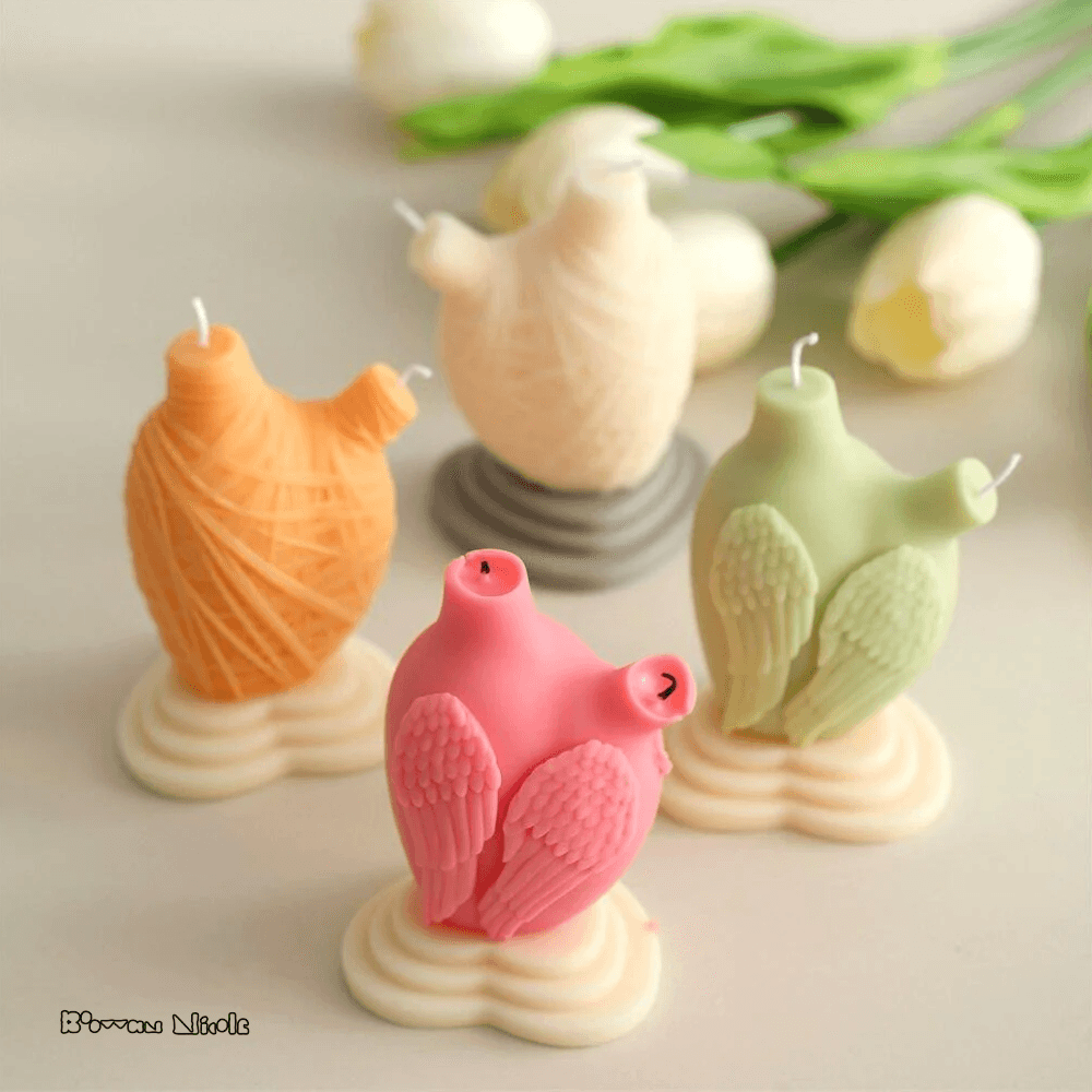 Boowan Nicole: Burning Heart Candle Silicone Mould - BohriAli.com