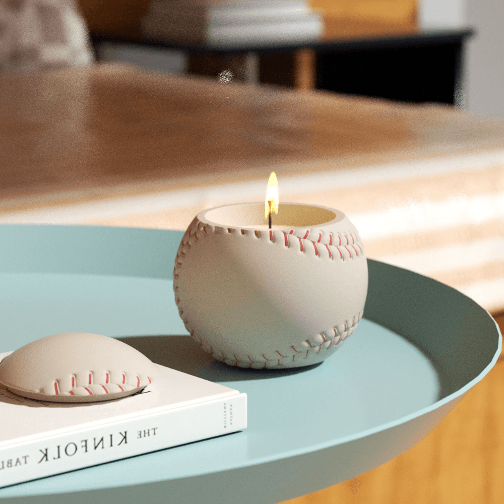 Boowan Nicole: UP Vibe X Boowan Nicole | Sports Series: Baseball Candle Jar Silicone Mold - BohriAli.com