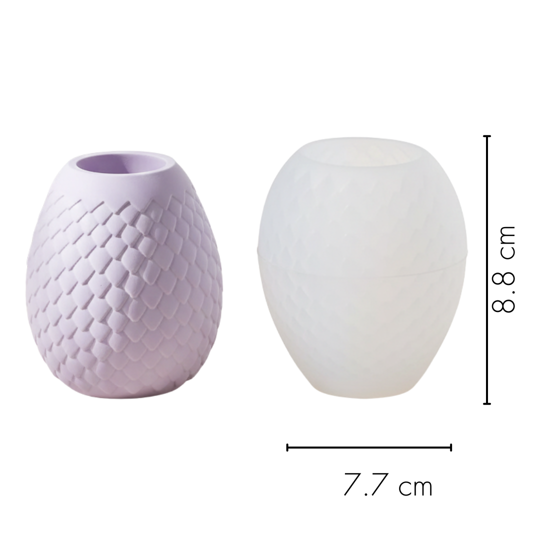 Fish Scale Vase Silicone Mould | For Concrete | Jesmonite®️