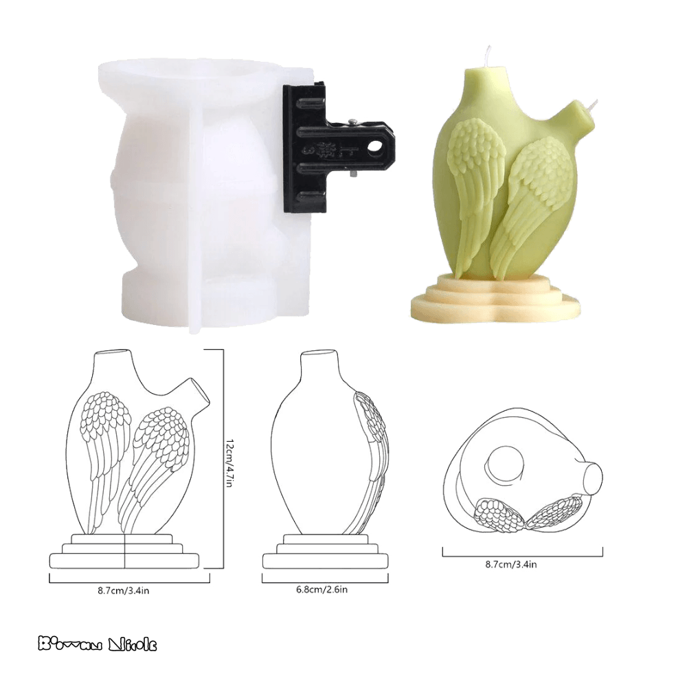 Boowan Nicole: Burning Heart Candle Silicone Mould - BohriAli.com
