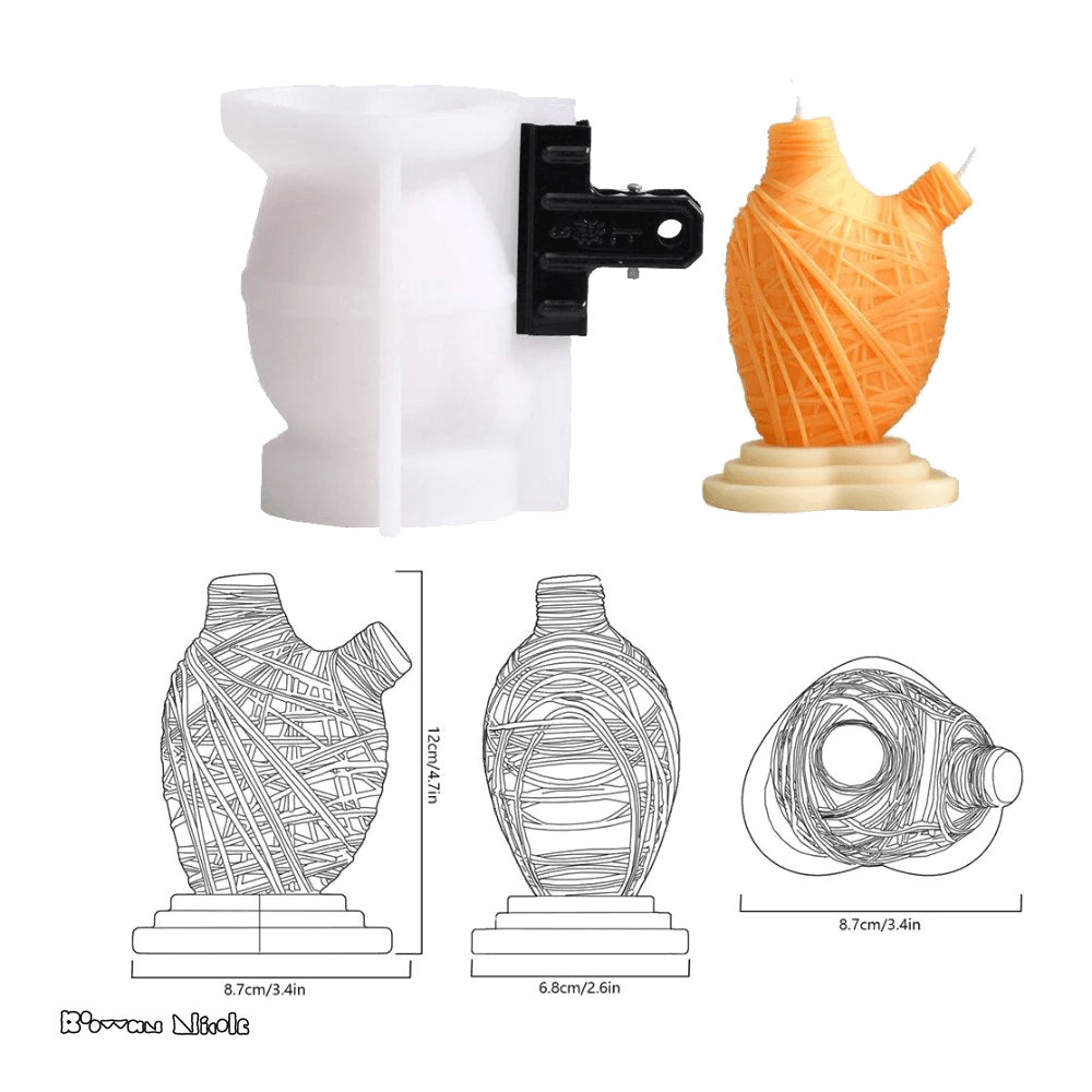 Boowan Nicole: Burning Heart Candle Silicone Mould - BohriAli.com