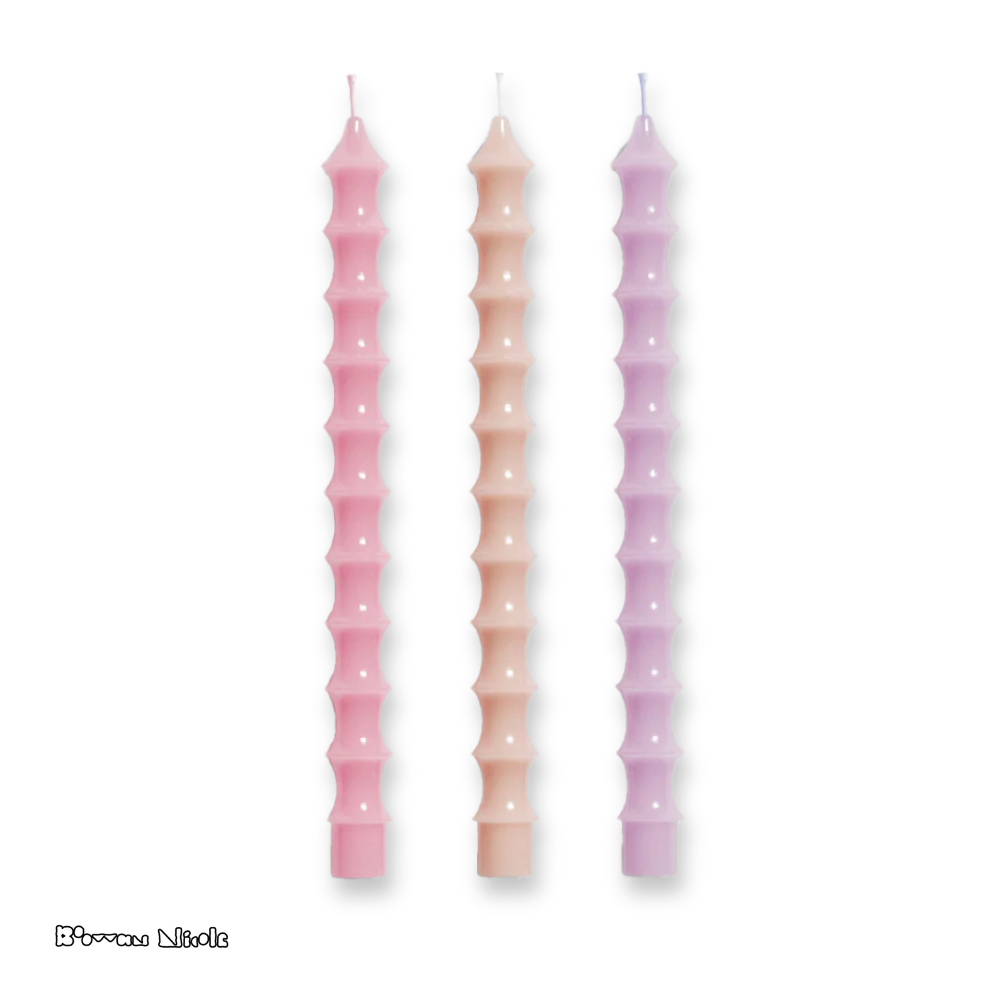 Boowan Nicole: 30cm Bamboo shaped Spiral Taper Candle Mould