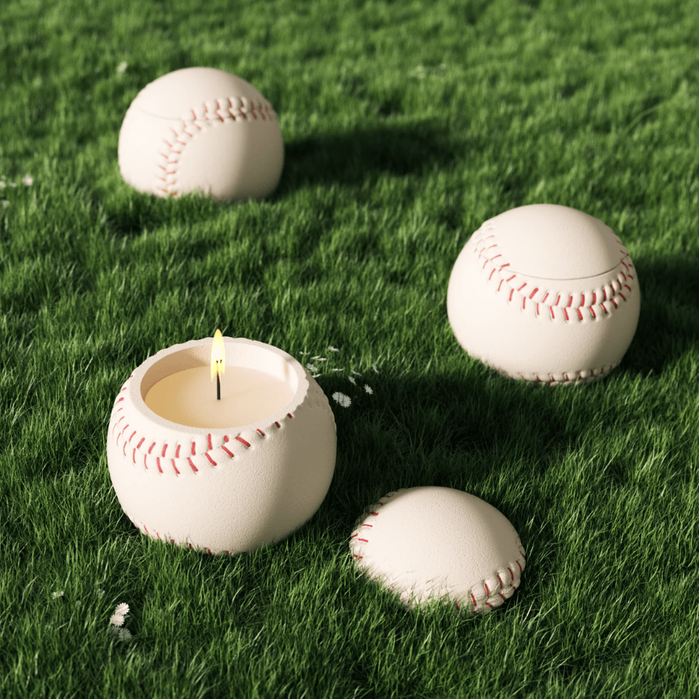 Boowan Nicole: UP Vibe X Boowan Nicole | Sports Series: Baseball Candle Jar Silicone Mold - BohriAli.com