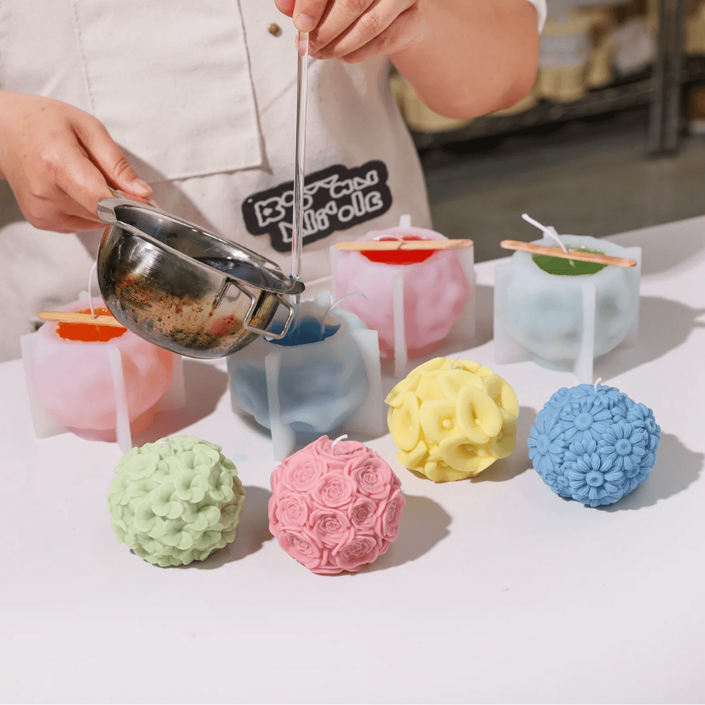 Boowan Nicole: Whispering Floral Orbs Candle Silicone Mould Collection - BohriAli.com