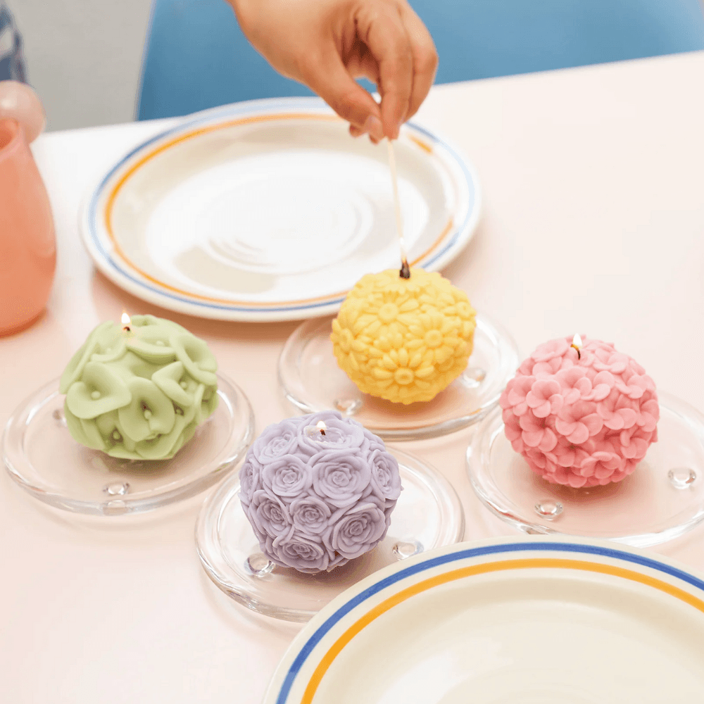 Boowan Nicole: Whispering Floral Orbs Candle Silicone Mould Collection - BohriAli.com