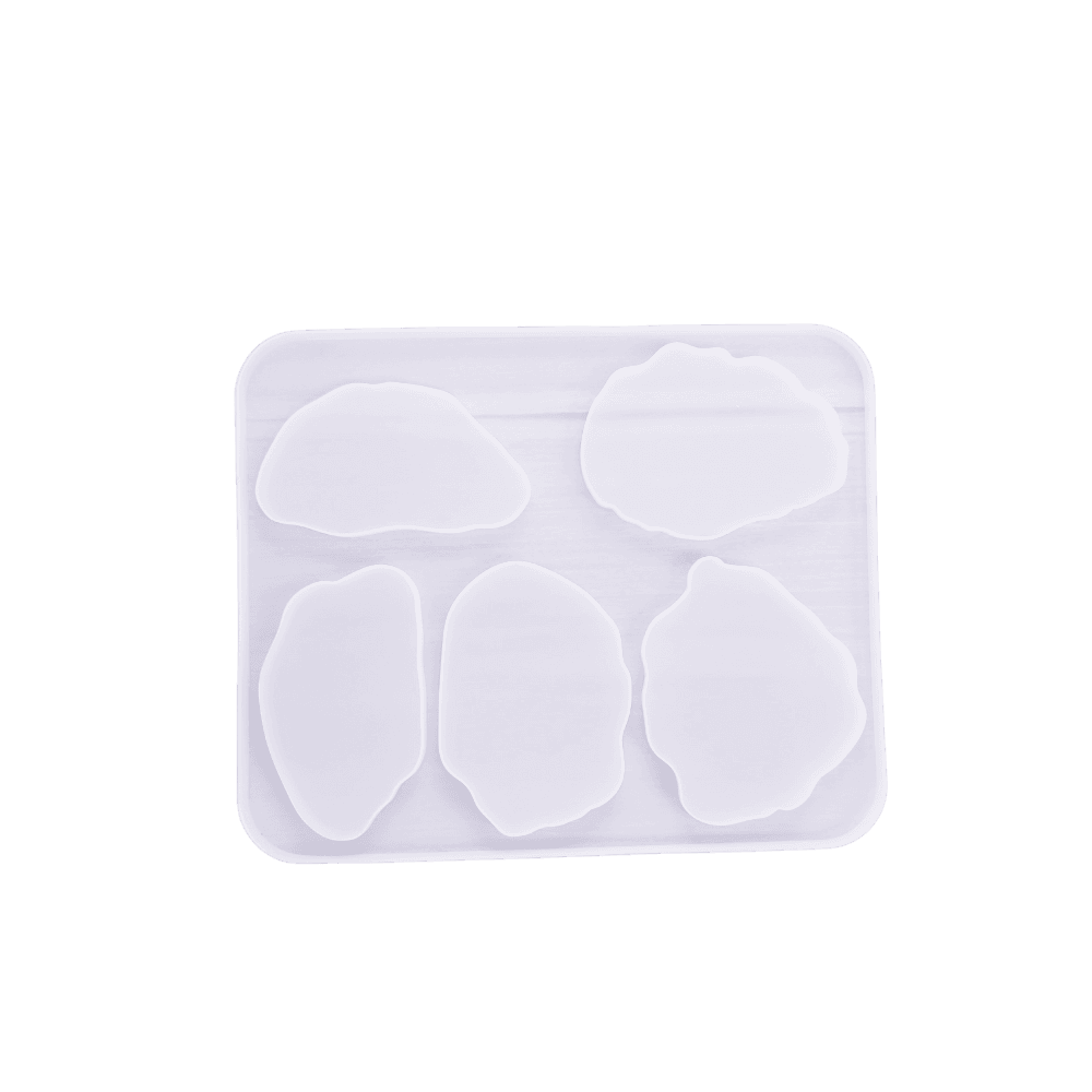 Eco-Mould: Set of 5 Agate Coaster Silicone Mould - BohriAli.com