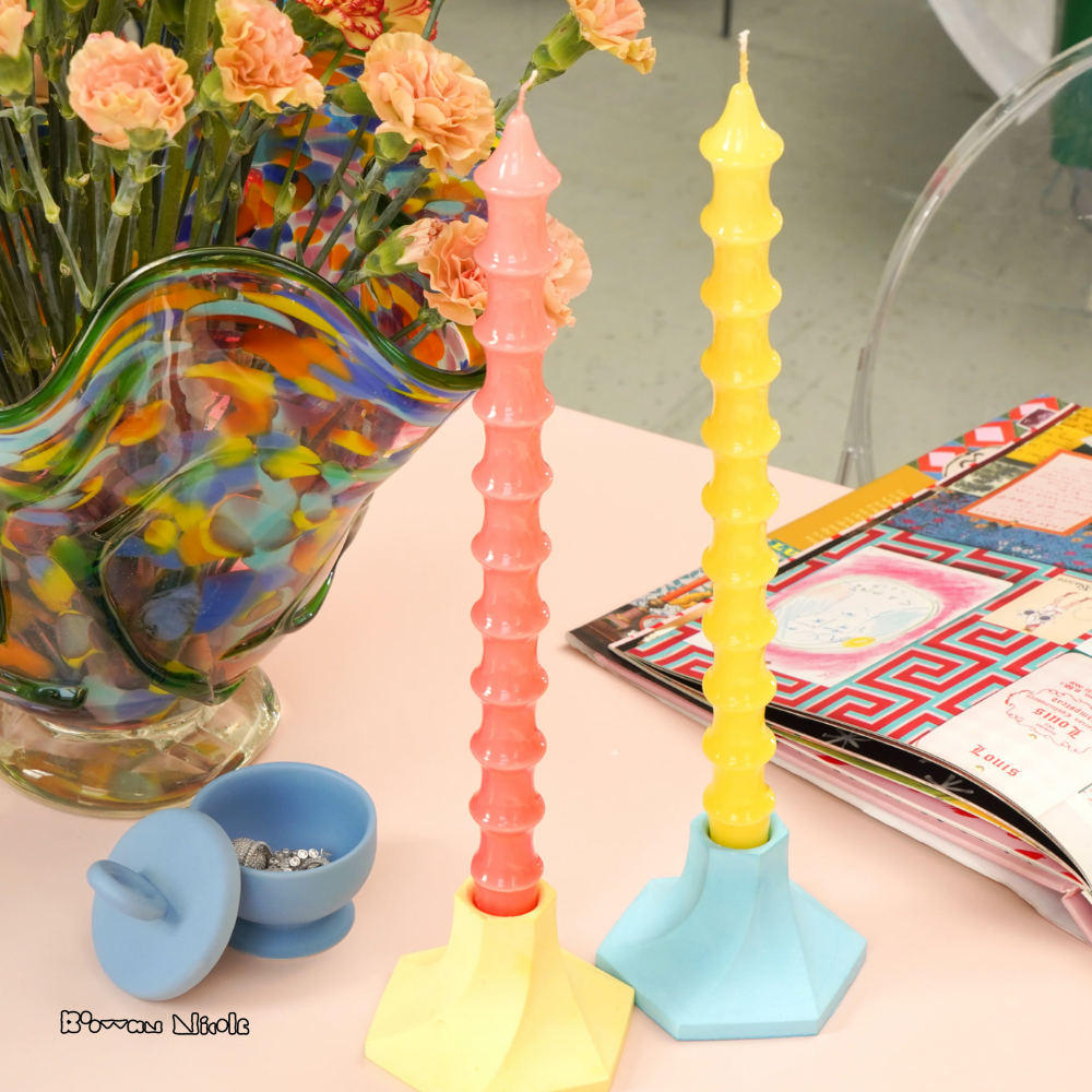 Boowan Nicole: 30cm Bamboo shaped Spiral Taper Candle Mould