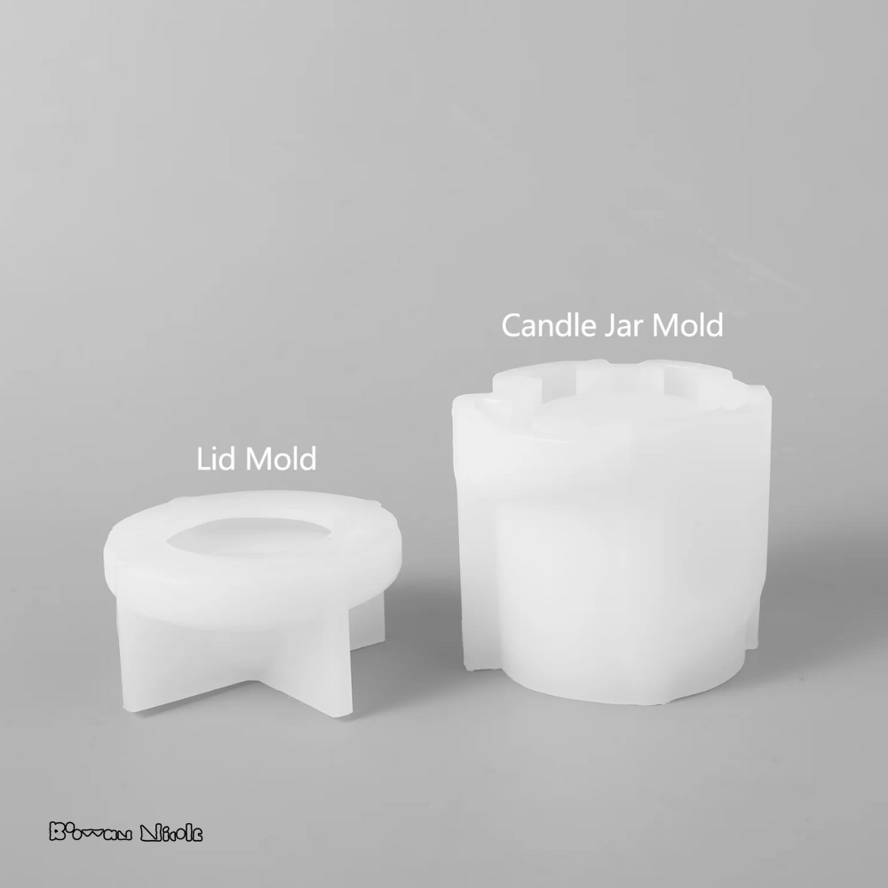 Boowan Nicole: Architectural Style Candle Jar Silicone Mold SH0865