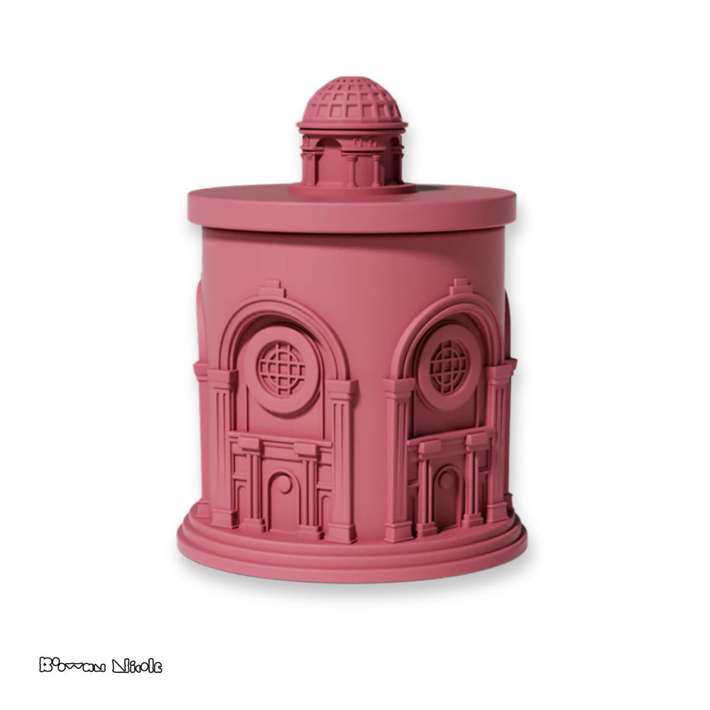 Boowan Nicole: Architectural Style Candle Jar Silicone Mold SH0864