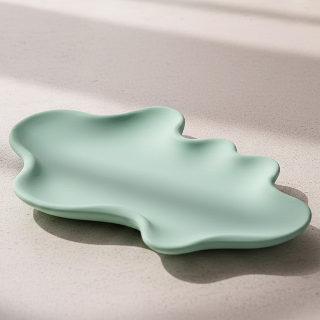 Large Cloud Abstract Trinket Tray Silicone Mould | For Concrete | Jesmonite®️| Resin