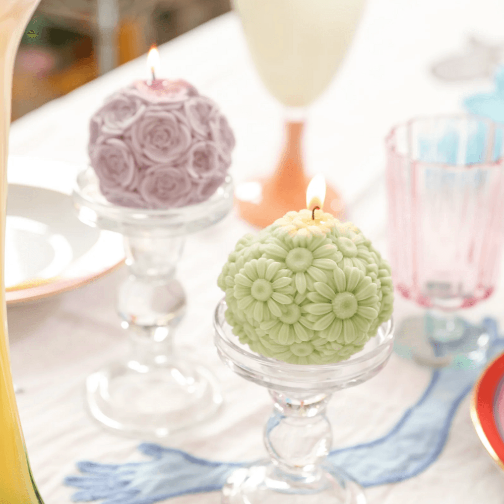 Boowan Nicole: Whispering Floral Orbs Candle Silicone Mould Collection - BohriAli.com