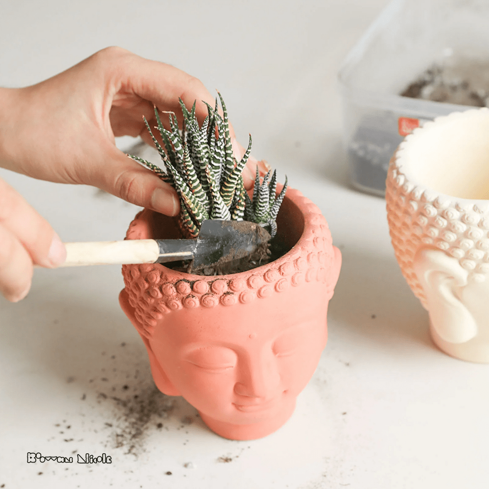 Boowan Nicole: Buddha Zen Concrete Planter Holder Silicone Mould