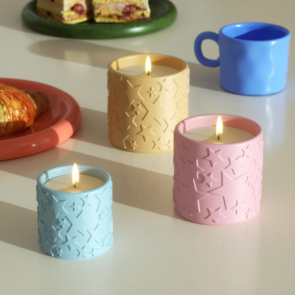 Boowan Nicole: Starlit Wishes Candle Jar Silicone Mold