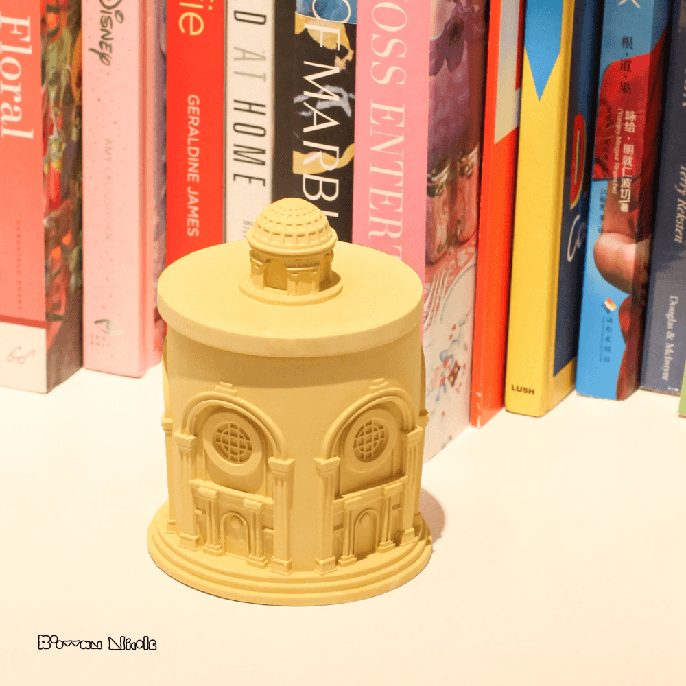 Boowan Nicole: Architectural Style Candle Jar Silicone Mold SH0864 - BohriAli.com