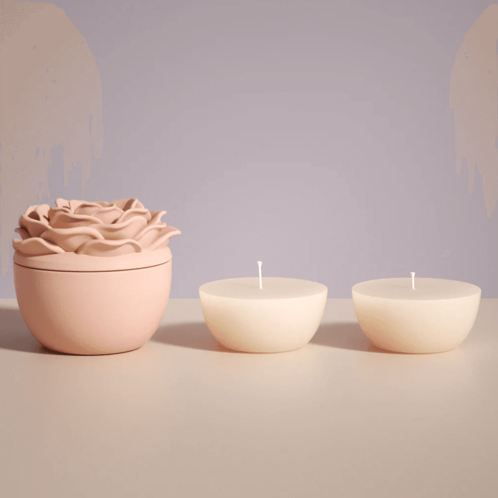 Boowan Nicole: Crowning Rose Candle Jar Silicone Mold - 3.5 Oz / 7 Oz - BohriAli.com