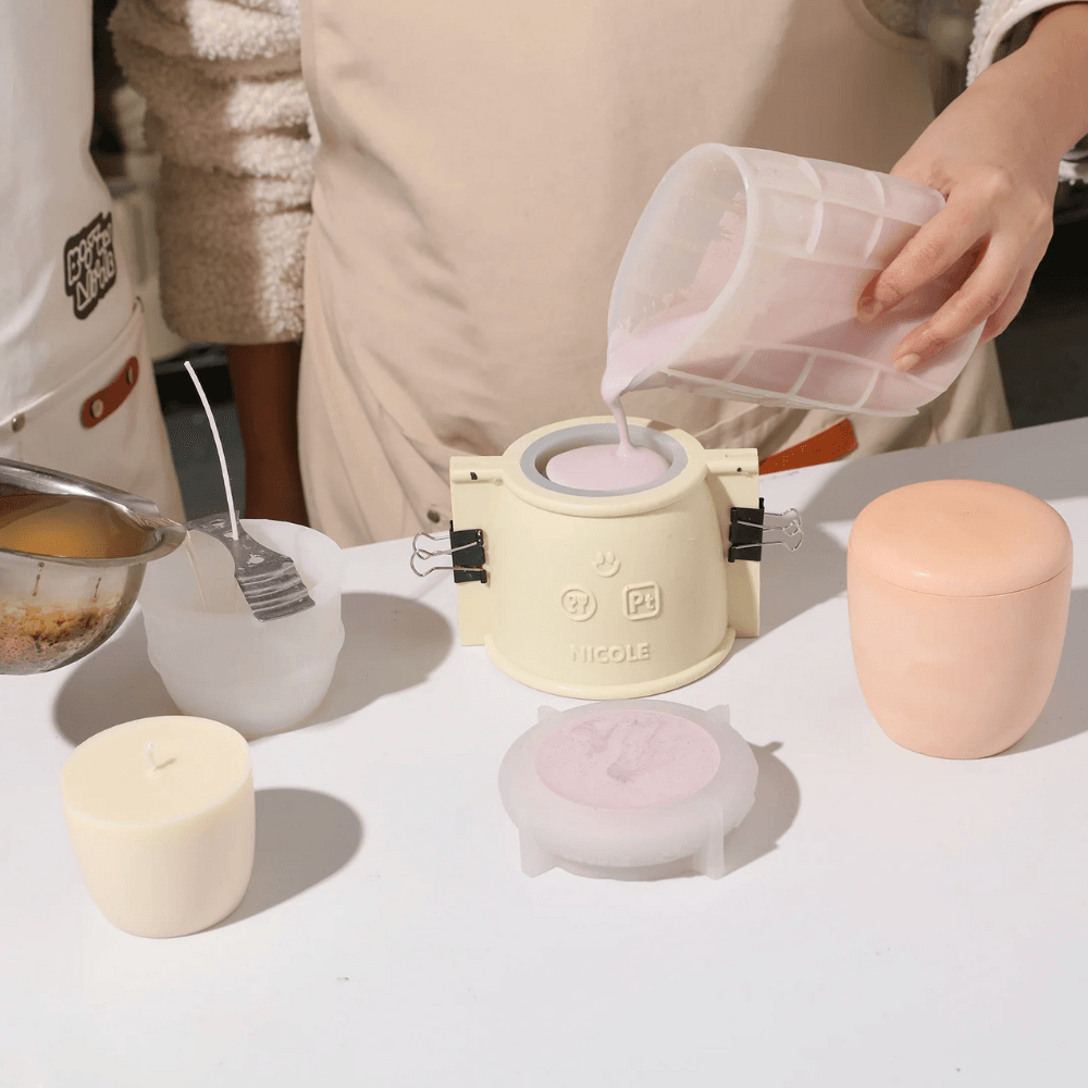 Boowan Nicole: Modern Pebble Candle Jar Silicone Mould (No inner mould) - BohriAli.com