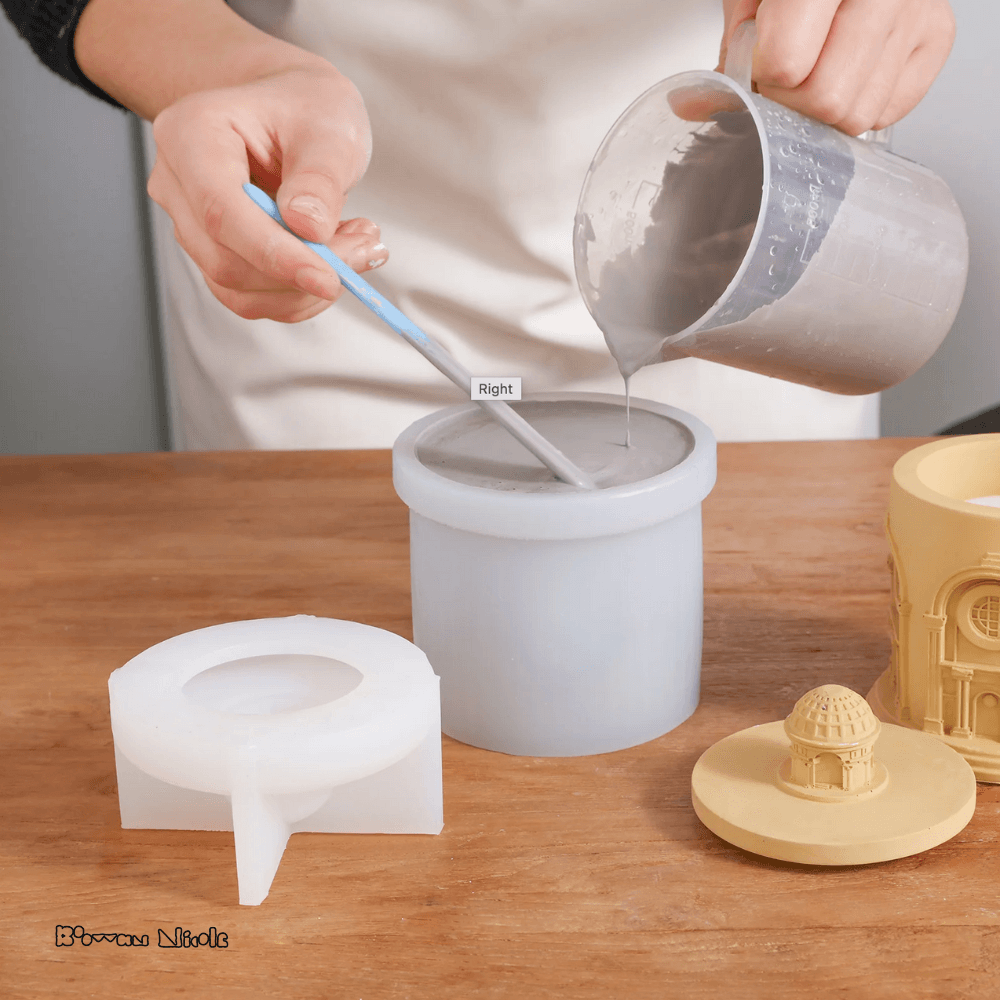 Boowan Nicole: Architectural Style Candle Jar Silicone Mold SH0864 - BohriAli.com