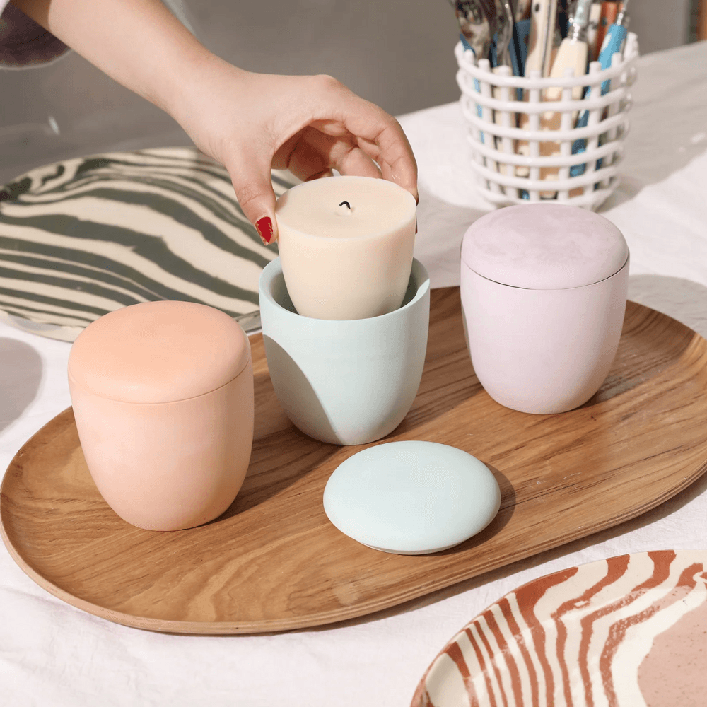 Boowan Nicole: Modern Pebble Candle Jar Silicone Mould (No inner mould) - BohriAli.com