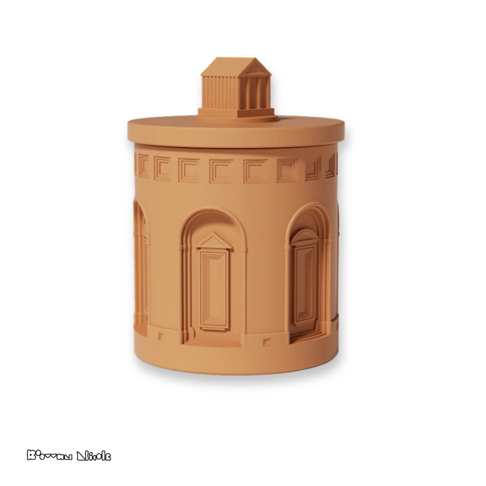 Boowan Nicole: Architectural Style Candle Jar Silicone Mold SH0867