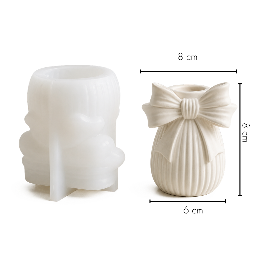 Ribbon Bow Vase Silicone Mould | For Concrete | Jesmonite®️