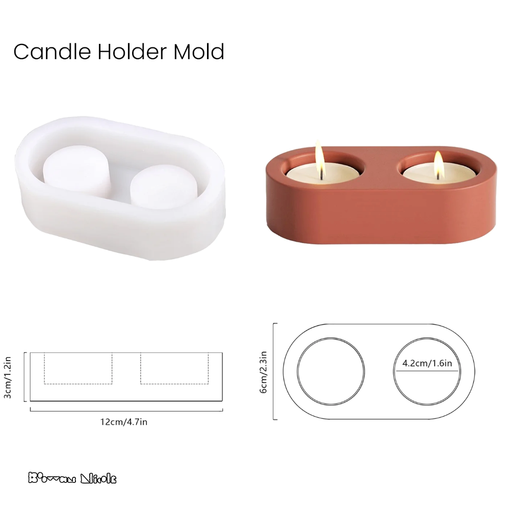 Boowan Nicole: Tealight Candle Holder Silicone Mould