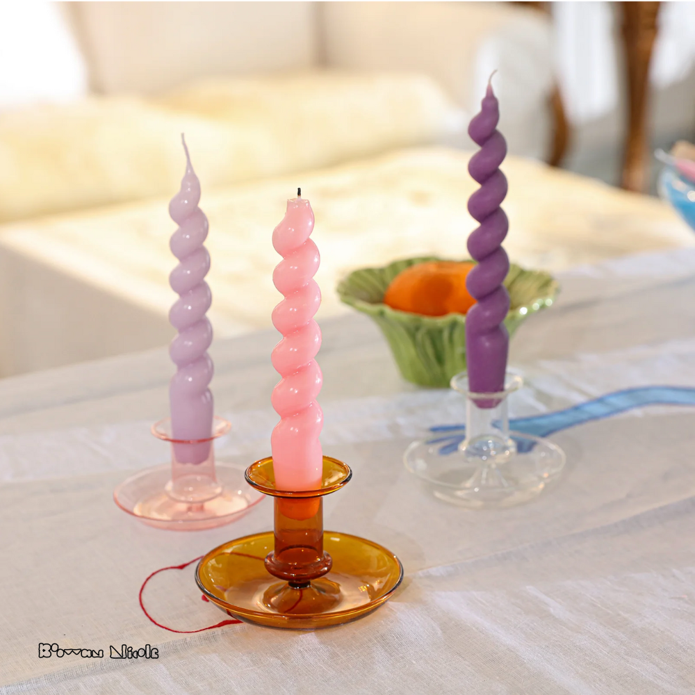 Boowan Nicole: Spiral Taper Candle Silicone Mould (LZ0412)