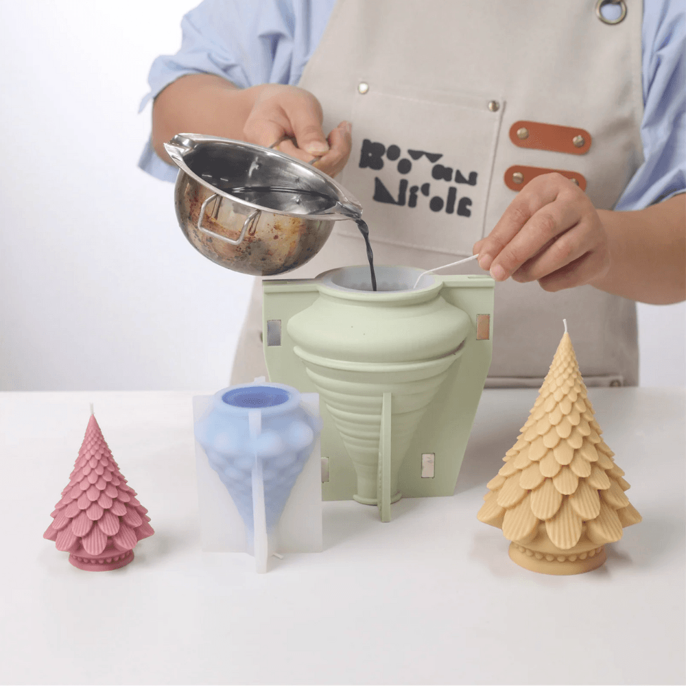 Boowan Nicole: Pinecone Christmas Tree Candle Silicone Mold - BohriAli.com