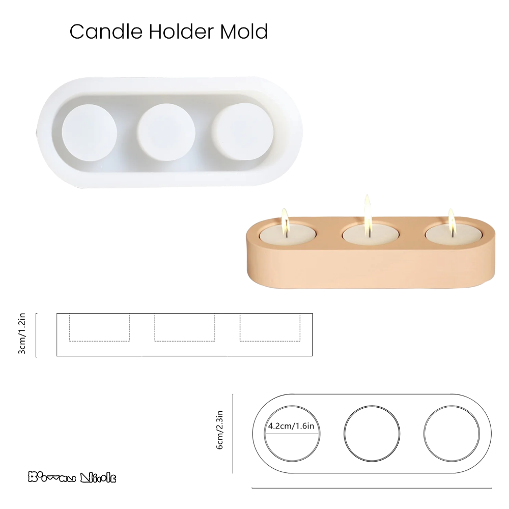 Boowan Nicole: Tealight Candle Holder Silicone Mould