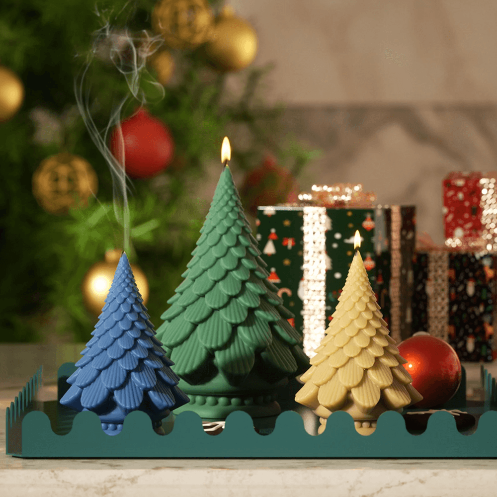 Boowan Nicole: Pinecone Christmas Tree Candle Silicone Mold - BohriAli.com