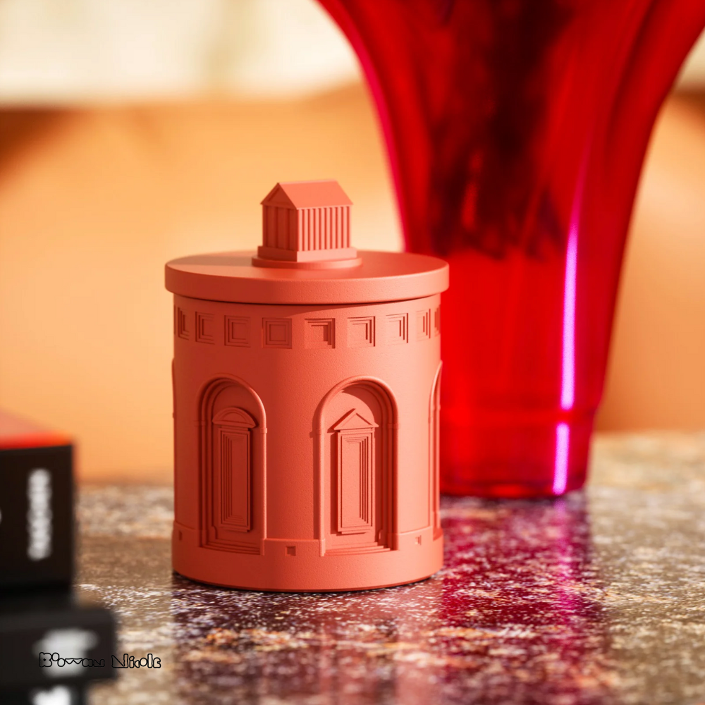 Boowan Nicole: Architectural Style Candle Jar Silicone Mold SH0867