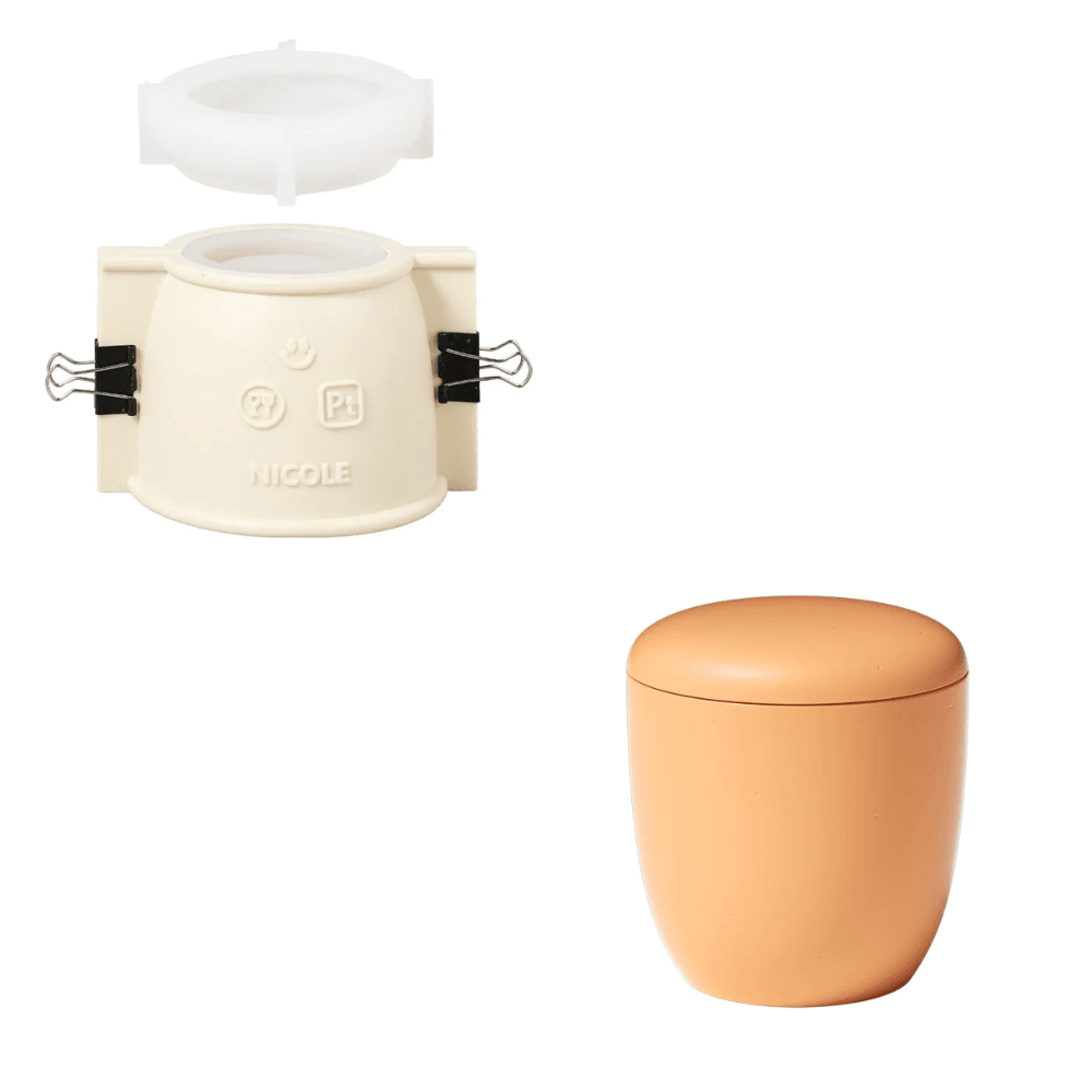 Boowan Nicole: Modern Pebble Candle Jar Silicone Mould (No inner mould) - BohriAli.com