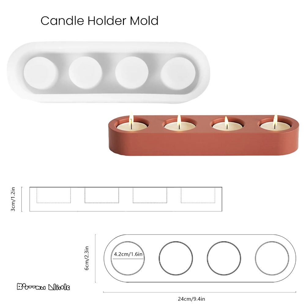 Boowan Nicole: Tealight Candle Holder Silicone Mould