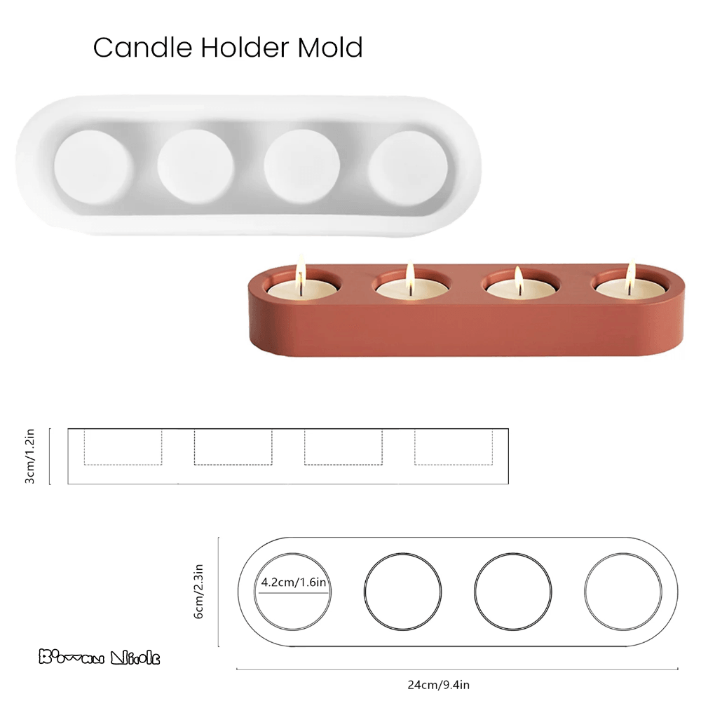 Boowan Nicole: Tealight Candle Holder Silicone Mould - BohriAli.com