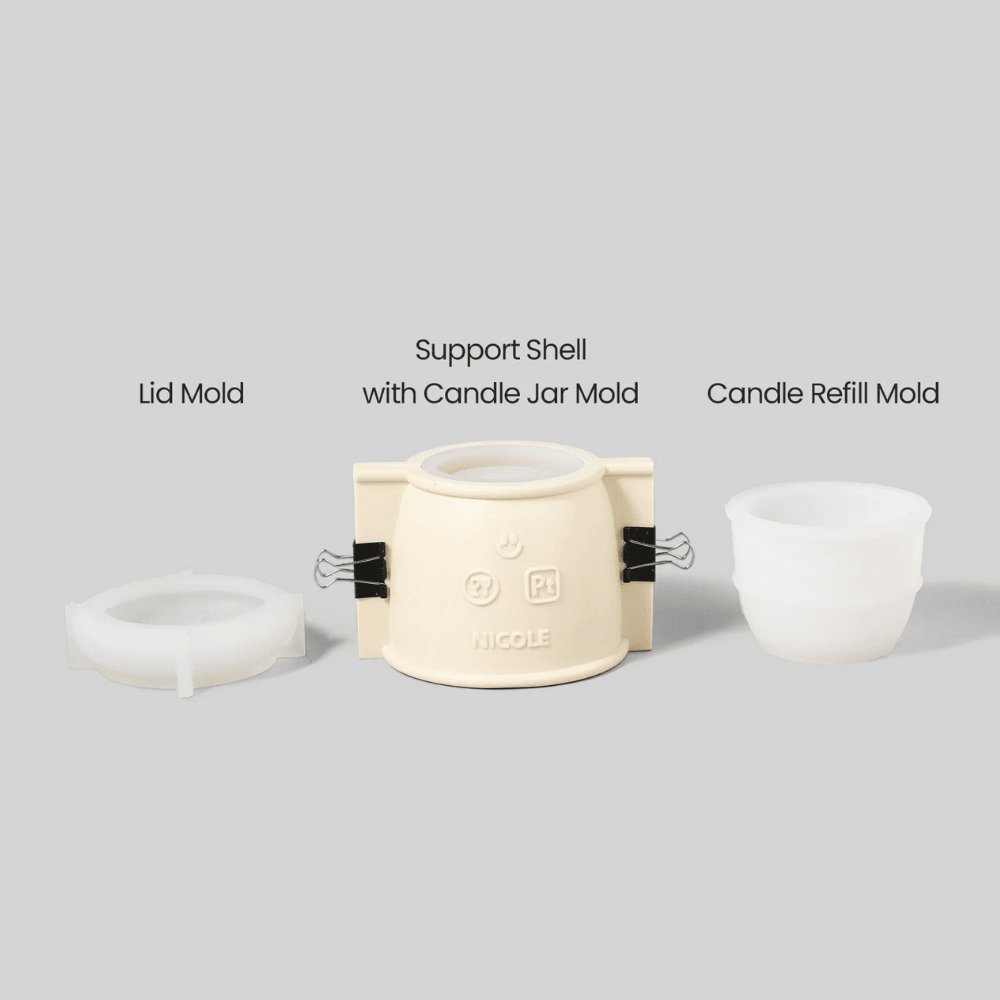 Boowan Nicole: Modern Pebble Candle Jar Silicone Mould (No inner mould) - BohriAli.com