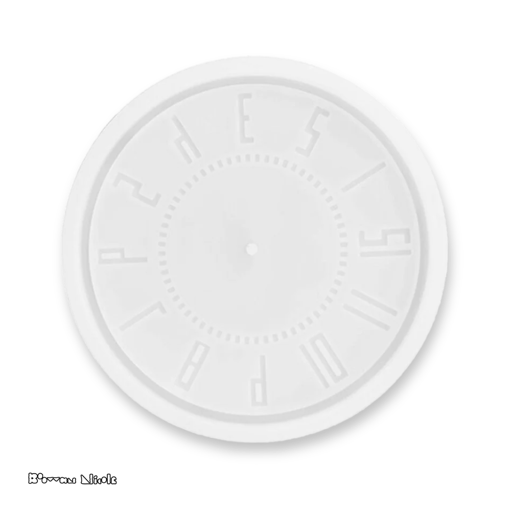 Boowan Nicole: Concrete Round Classic Wall Clock Silicone Mold