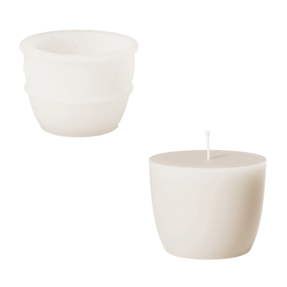 Boowan Nicole: Modern Pebble Candle Jar Silicone Mould (No inner mould) - BohriAli.com