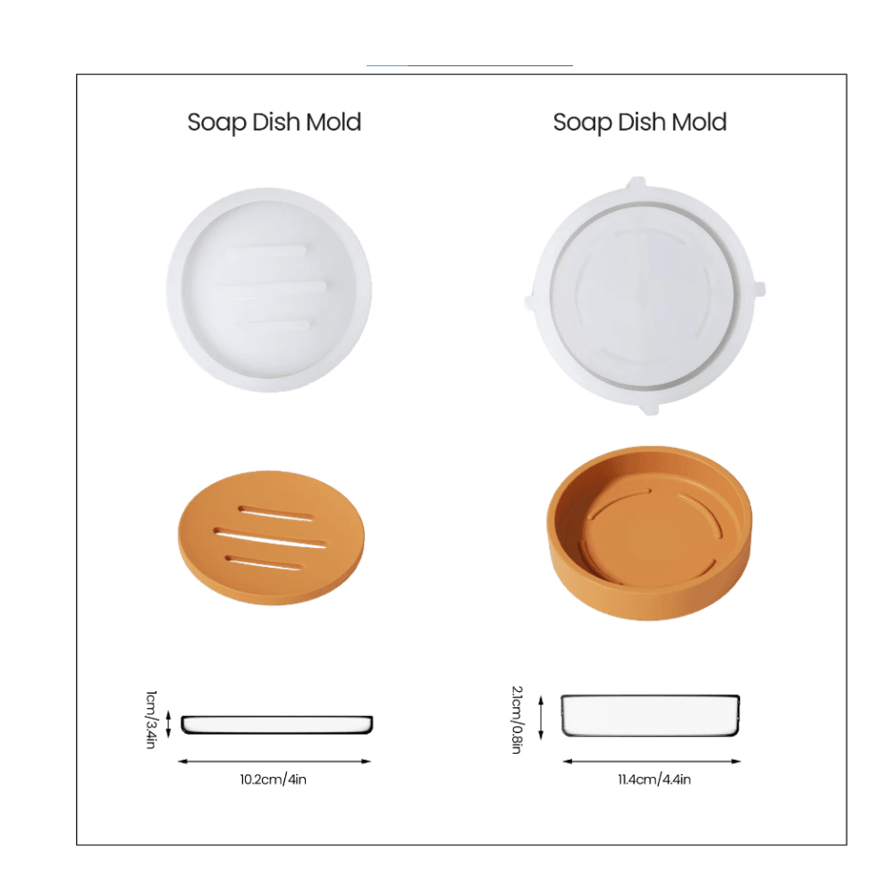 Boowan Nicole: Round Detach & Drain Soap Dish Silicone Mold - BohriAli.com